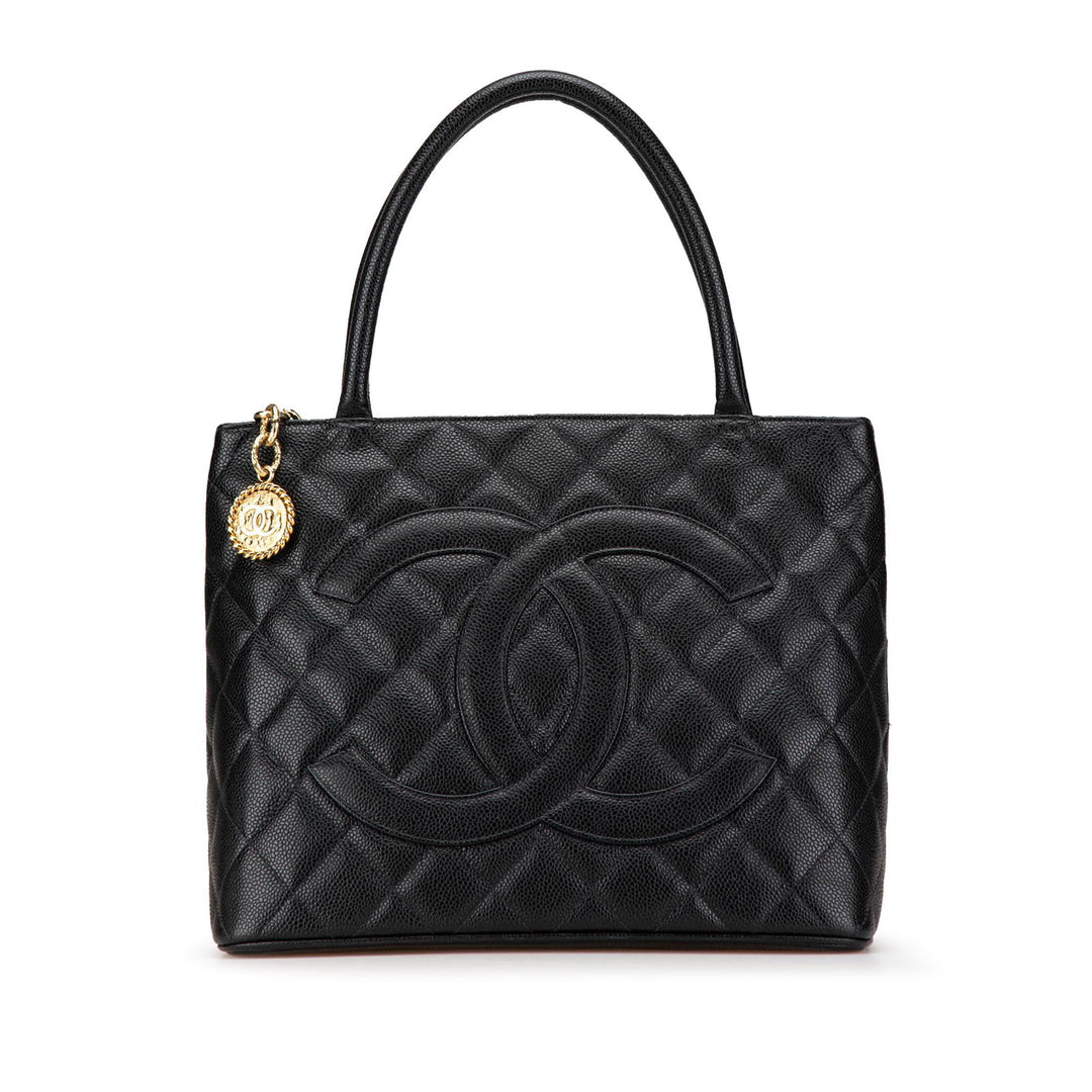 Chanel Caviar Medallion Tote Black - GABY PARIS