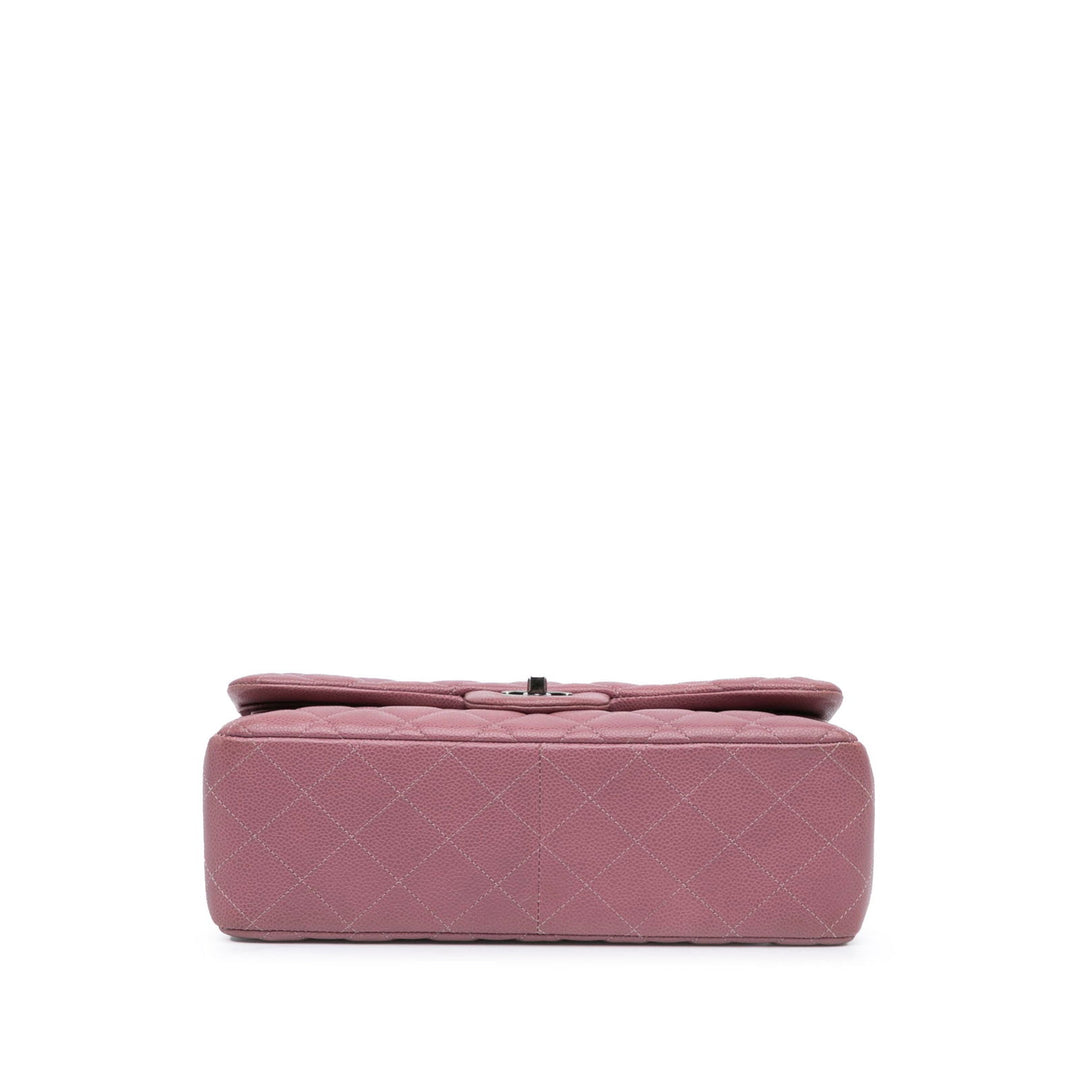 Chanel Jumbo Classic Caviar Double Flap Pink - GABY PARIS