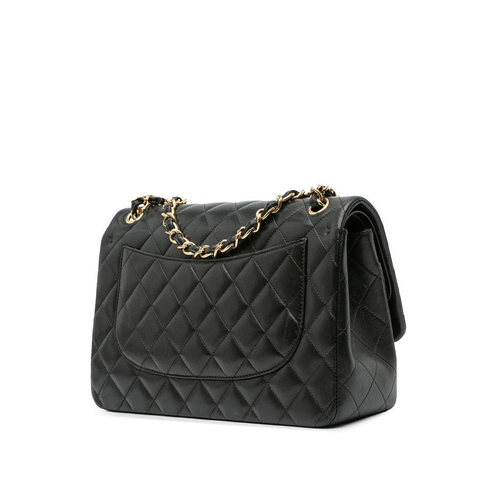 Chanel Jumbo Classic Lambskin Double Flap Black - GABY PARIS