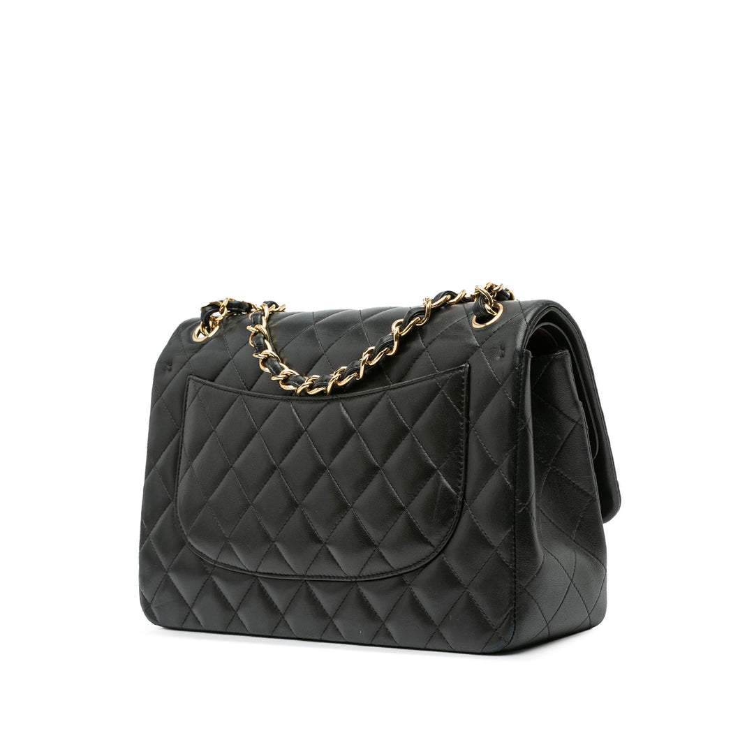 Chanel Jumbo Classic Lambskin Double Flap Black - GABY PARIS