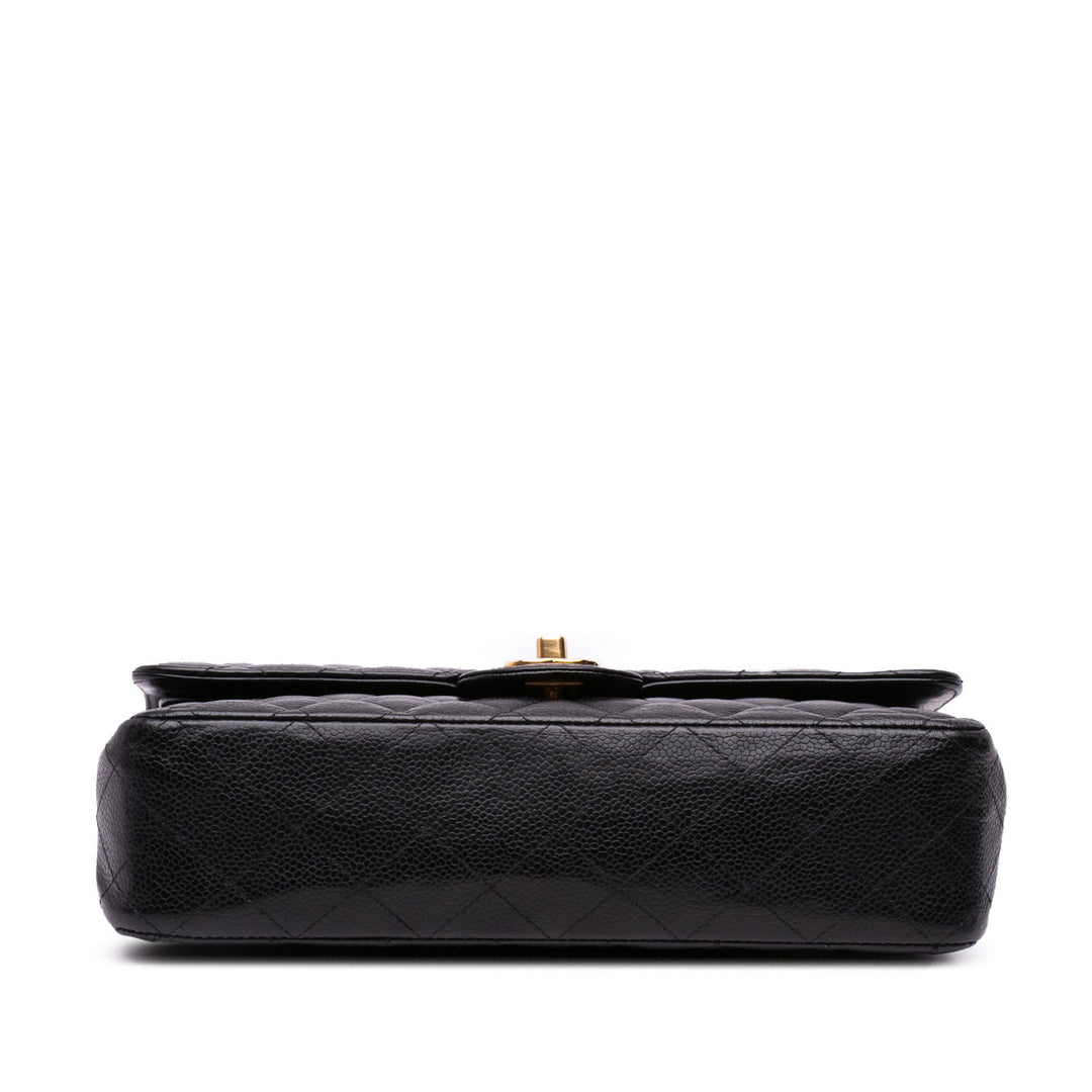 Chanel Medium Classic Caviar Double Flap Black - GABY PARIS