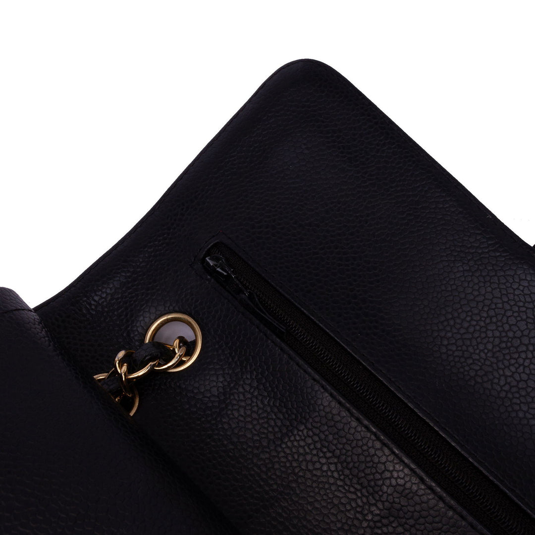 Chanel Medium Classic Caviar Double Flap Black - GABY PARIS
