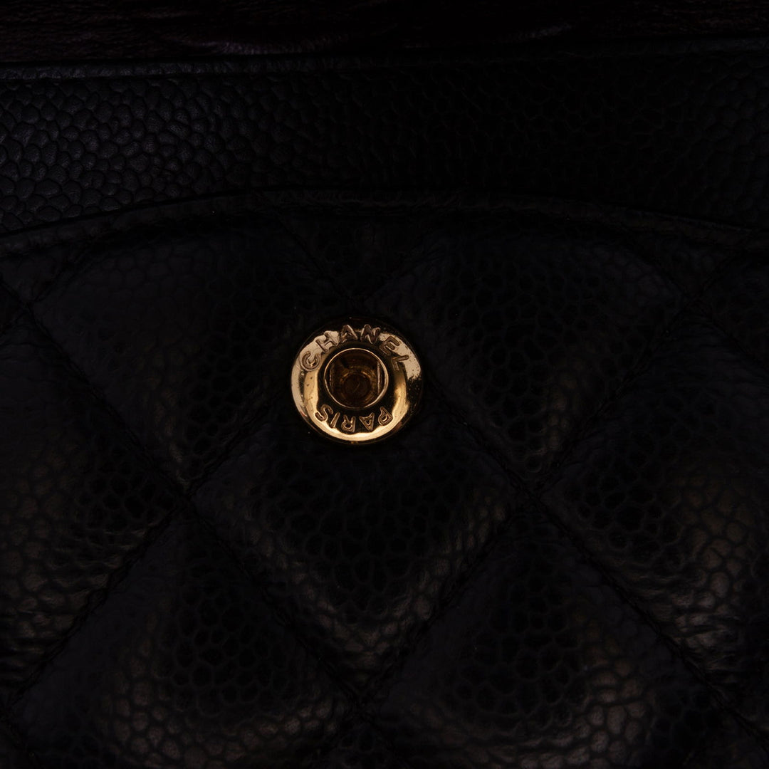 Chanel Medium Classic Caviar Double Flap Black - GABY PARIS