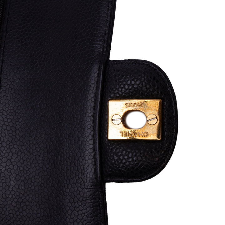 Chanel Medium Classic Caviar Double Flap Black - GABY PARIS
