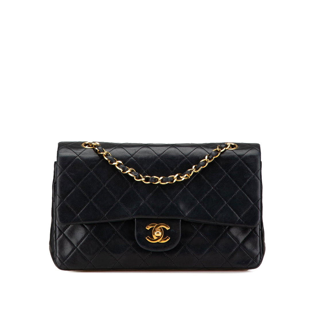 Chanel Medium Classic Lambskin Double Flap Black - GABY PARIS