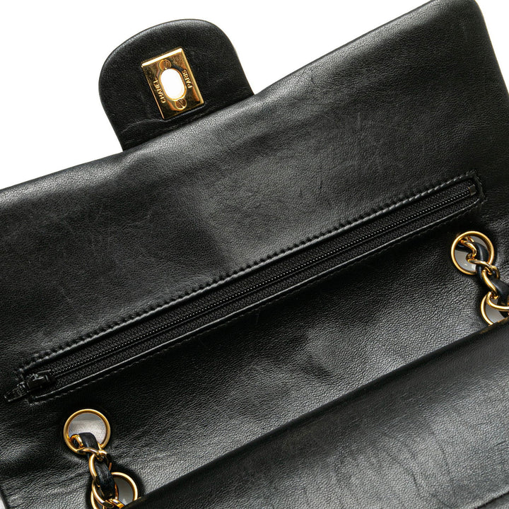Chanel Medium Classic Lambskin Double Flap Black - GABY PARIS