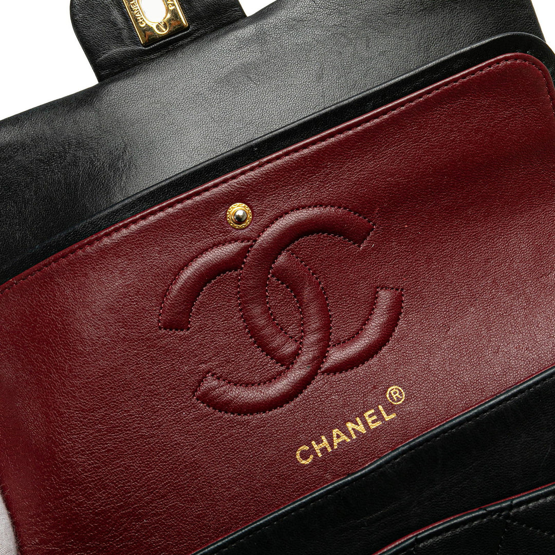 Chanel Medium Classic Lambskin Double Flap Black - GABY PARIS