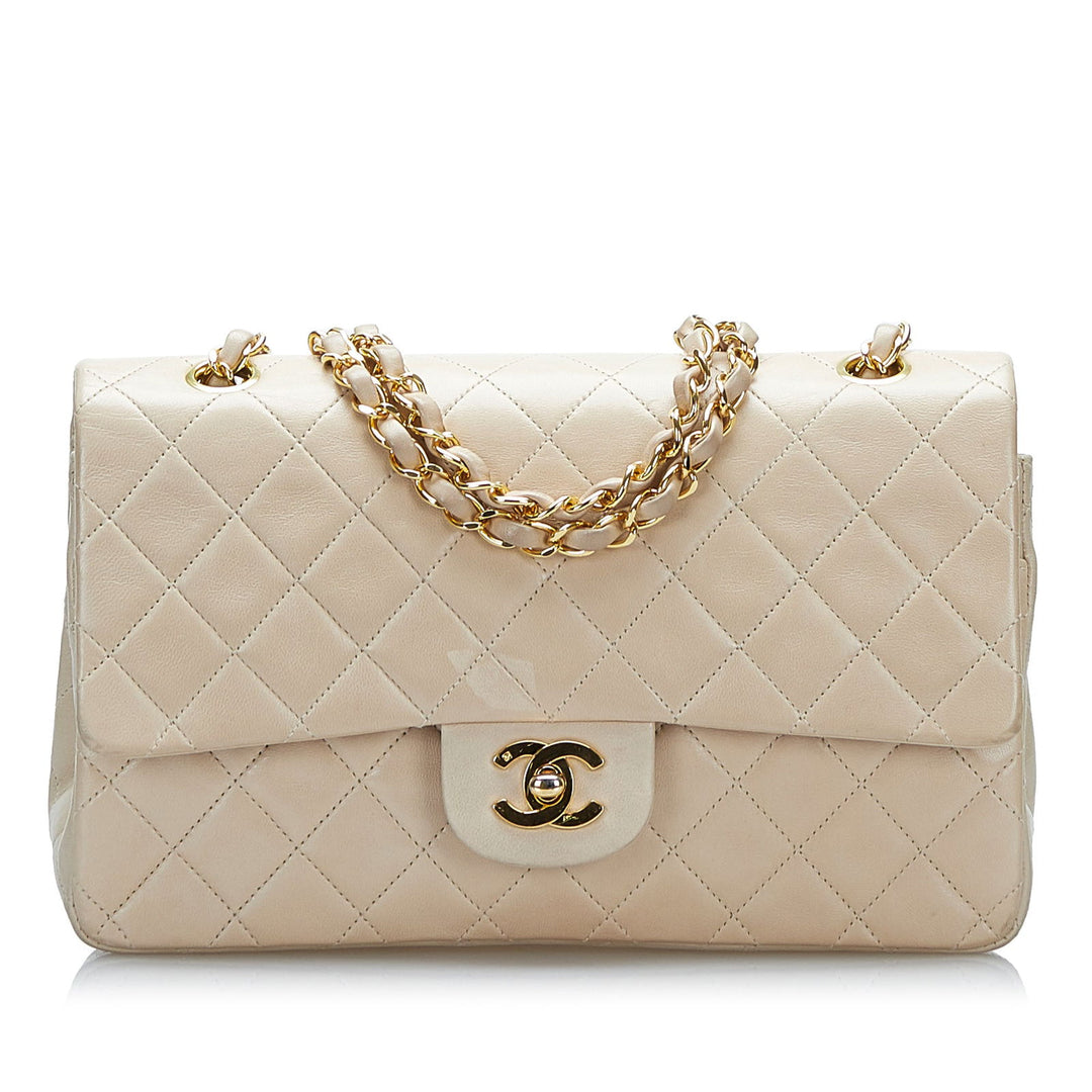 Chanel Medium Classic Lambskin Double Flap Brown - GABY PARIS