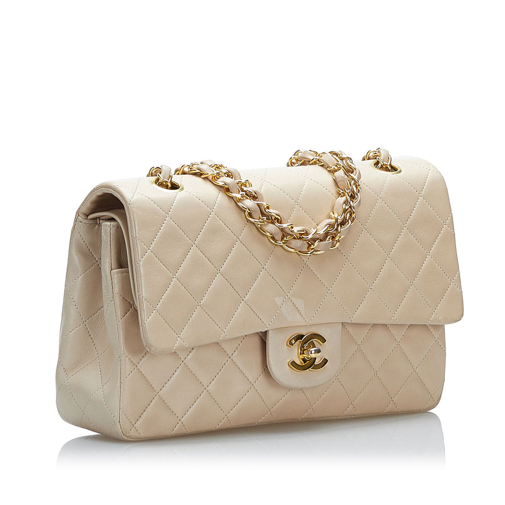 Chanel Medium Classic Lambskin Double Flap Brown - GABY PARIS