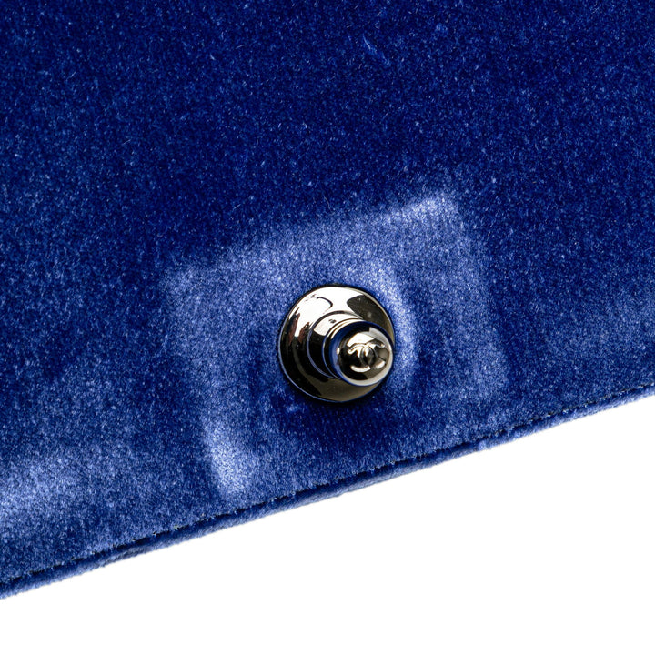 Chanel Medium Quilted Velvet Boy Flap Blue - GABY PARIS
