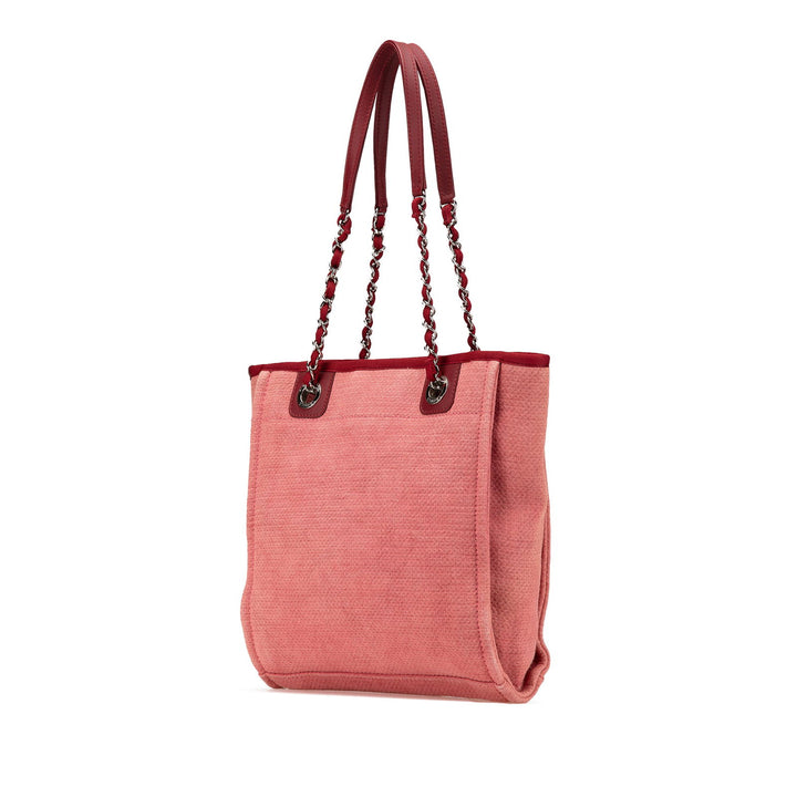 Chanel Mini Canvas Deauville Tote Red - GABY PARIS