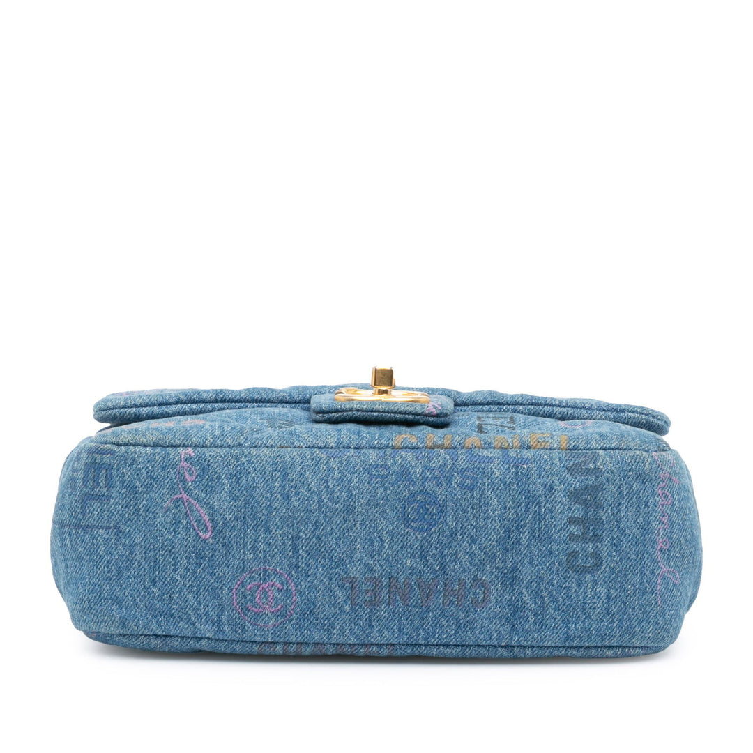 Chanel Mini Rectangular Denim Mood Flap Blue - GABY PARIS