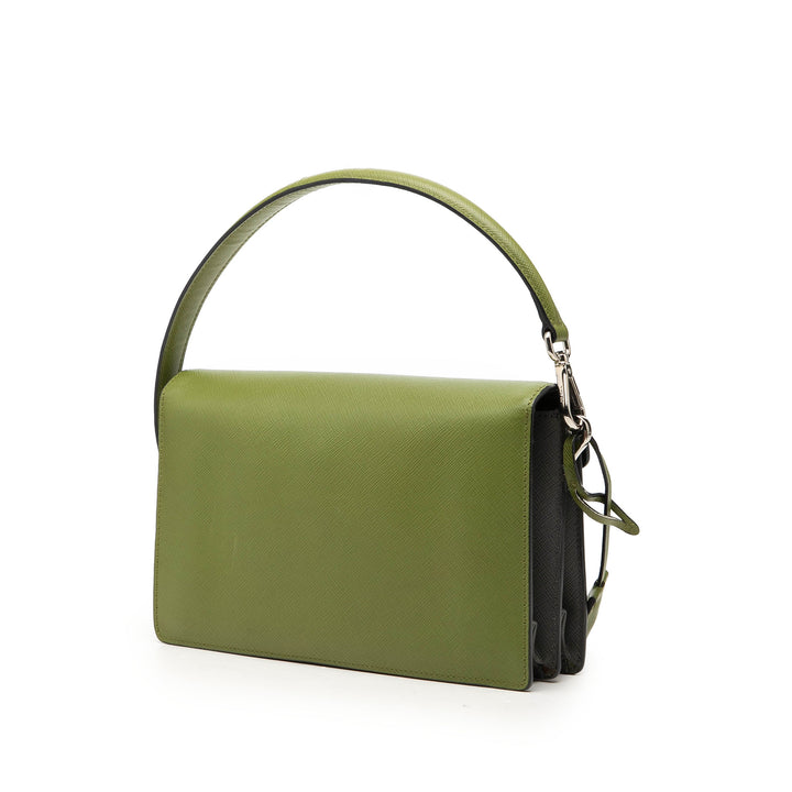 Prada Bicolore Lux Sound Lock Sac Cuir Saffiano