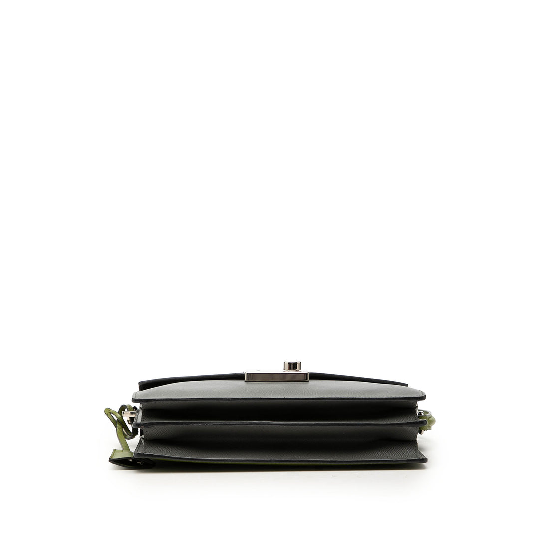 Prada Bicolore Lux Sound Lock Sac Cuir Saffiano