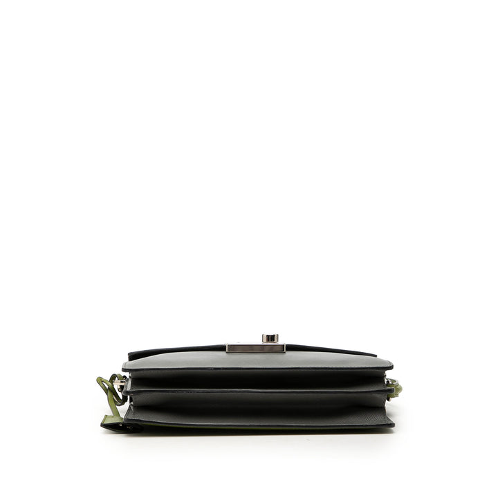 Prada Bicolore Lux Sound Lock Sac Cuir Saffiano