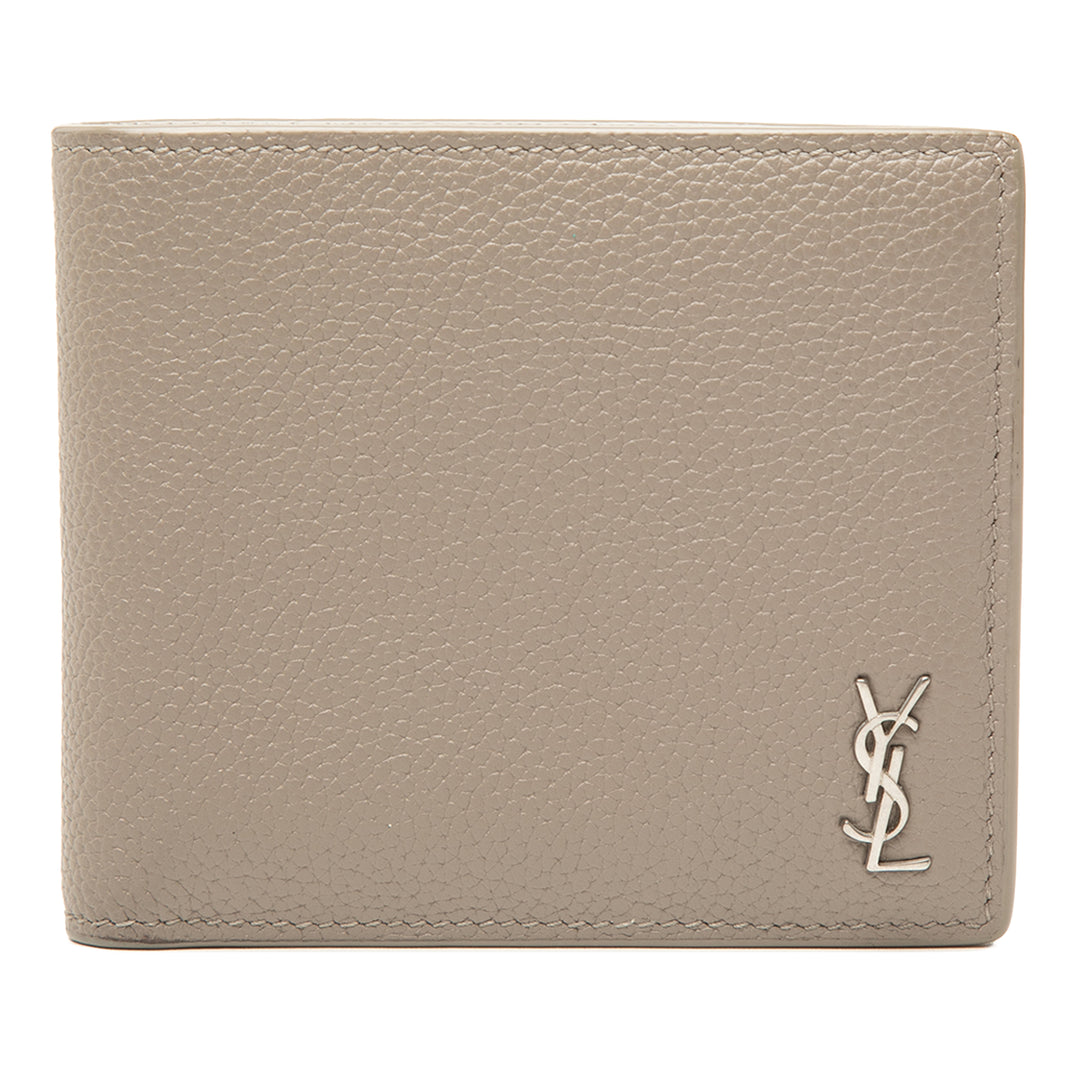 Saint Laurent Grained Cuir Tiny Cassandre Bifold Portefeuille