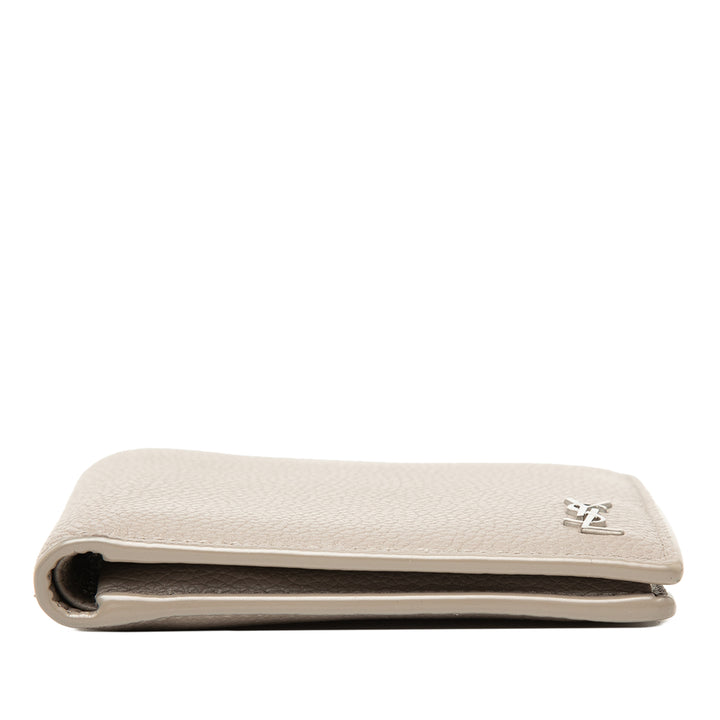 Saint Laurent Grained Cuir Tiny Cassandre Bifold Portefeuille