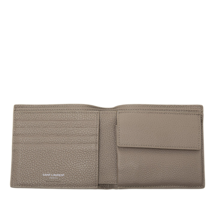 Saint Laurent Grained Cuir Tiny Cassandre Bifold Portefeuille