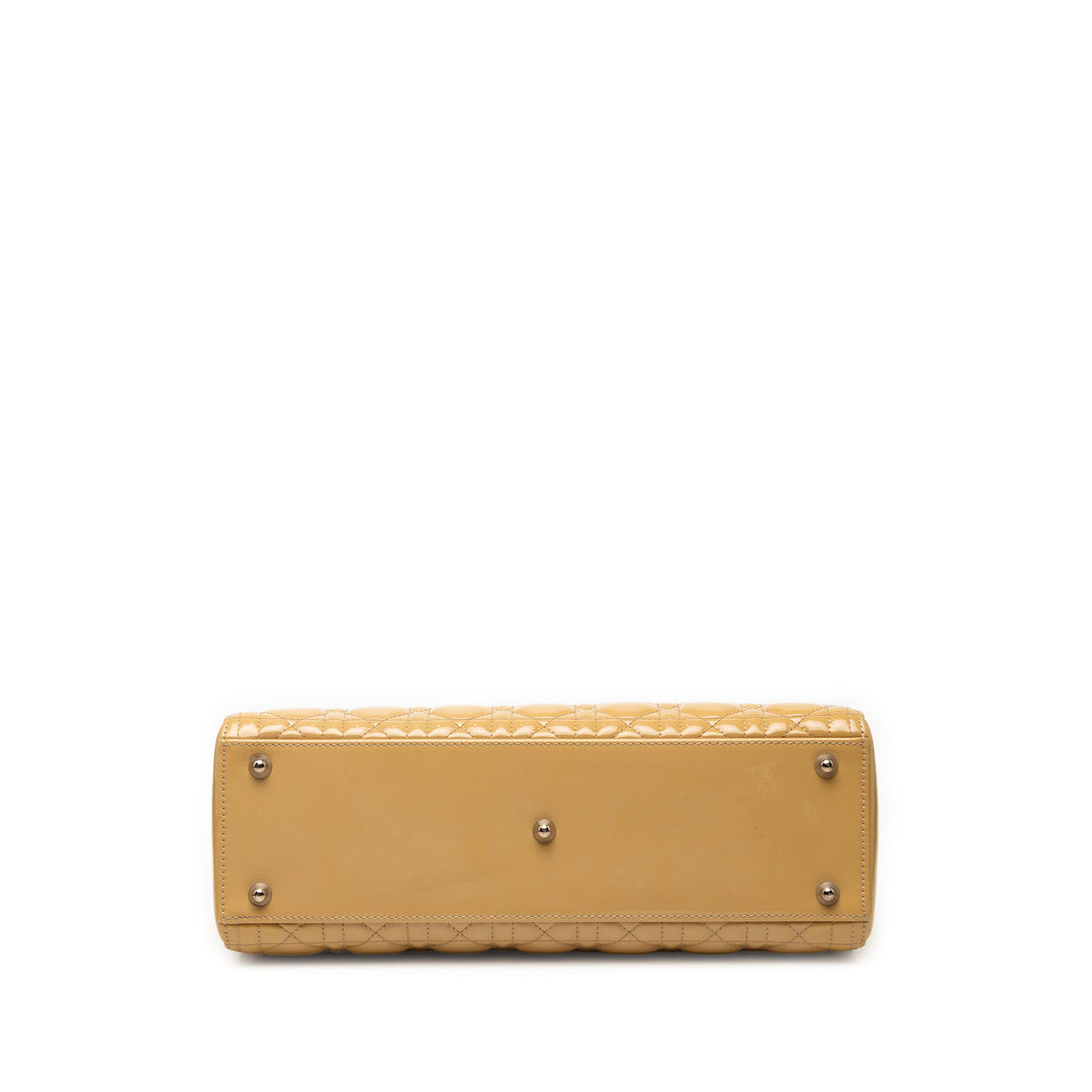 Dior Large Cuir verni Cannage Lady Dior