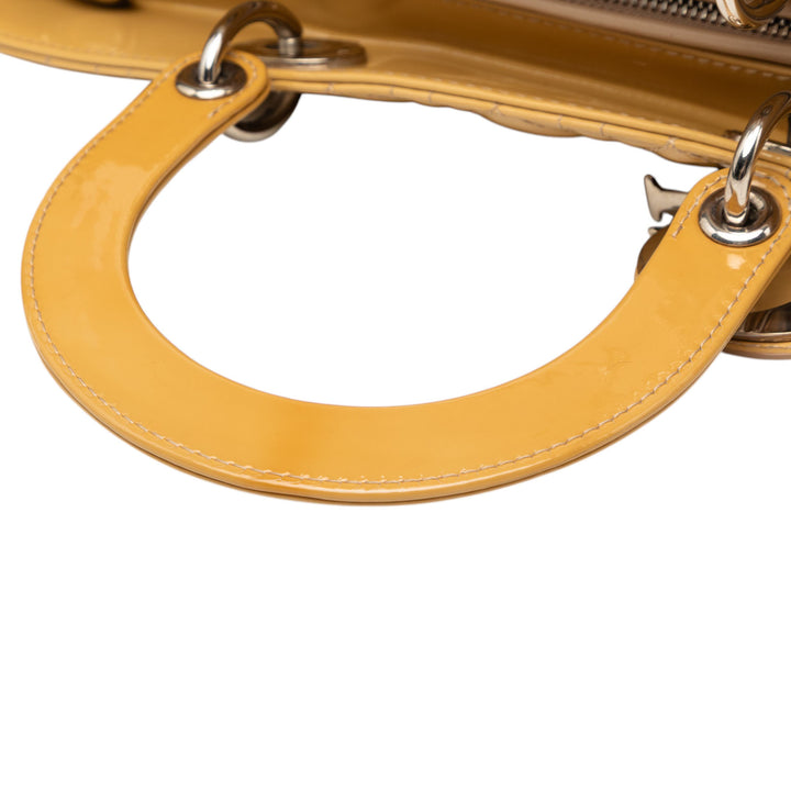 Dior Large Cuir verni Cannage Lady Dior