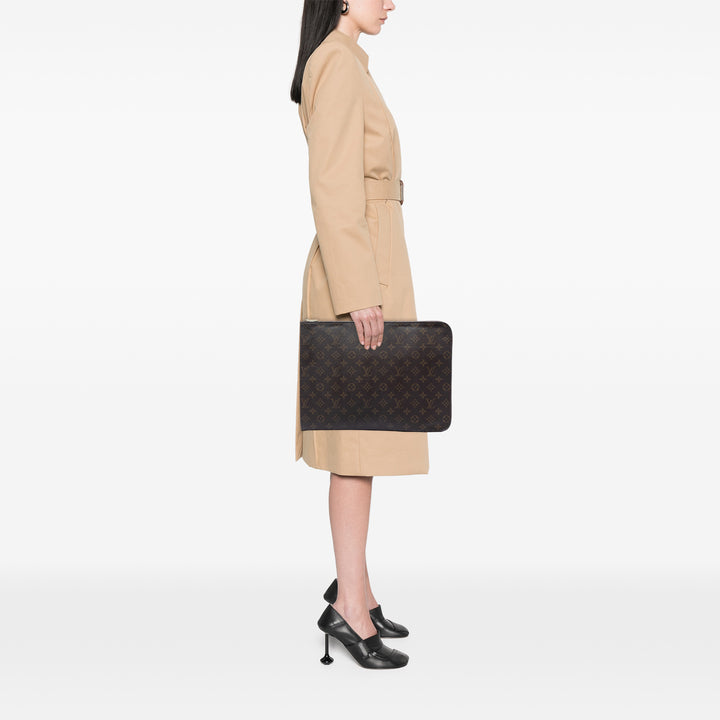 Poche Documents Portfolio Monogram Marron