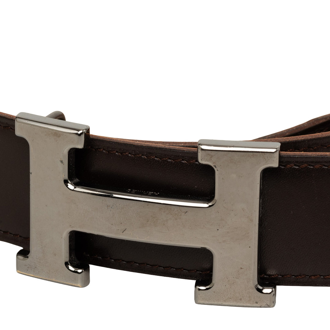 Hermès Ceinture Constance Réversible Marron – vue 5 – GABY PARIS