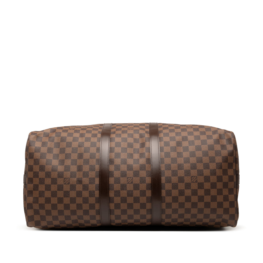 Louis Vuitton Damier Ebene Keepall Bandouliere 55 Marron – GABY PARIS Authentique