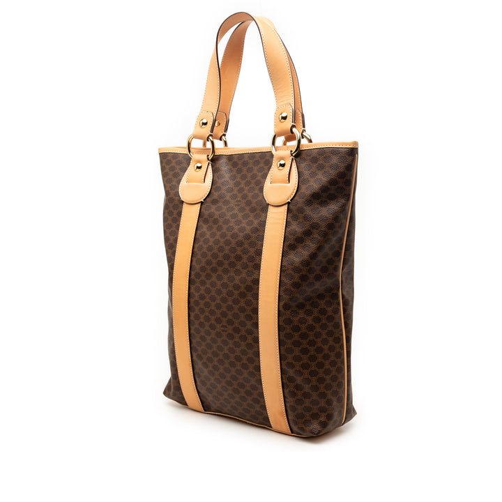 Celine Macadam Coated Toile Cabas vertical