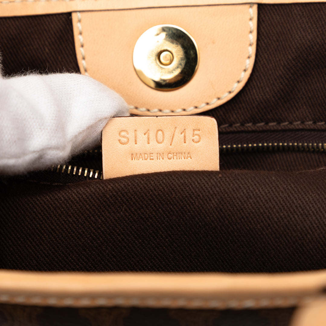 Celine Macadam Coated Toile Cabas vertical