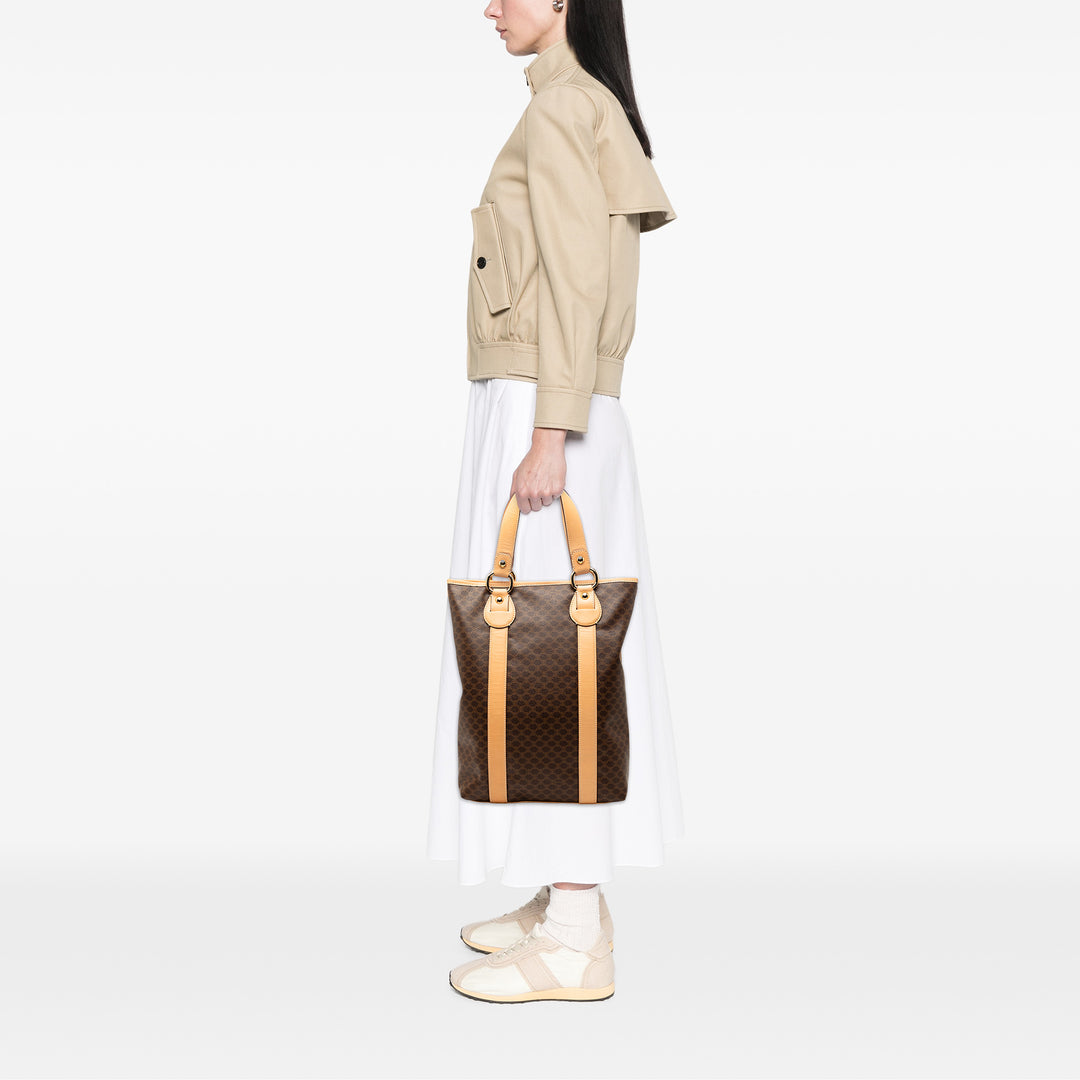 Celine Macadam Coated Toile Cabas vertical