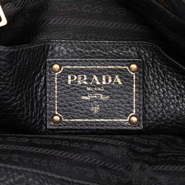 Prada Cabas Vitello Daino Open Noir – vue 5 – GABY PARIS