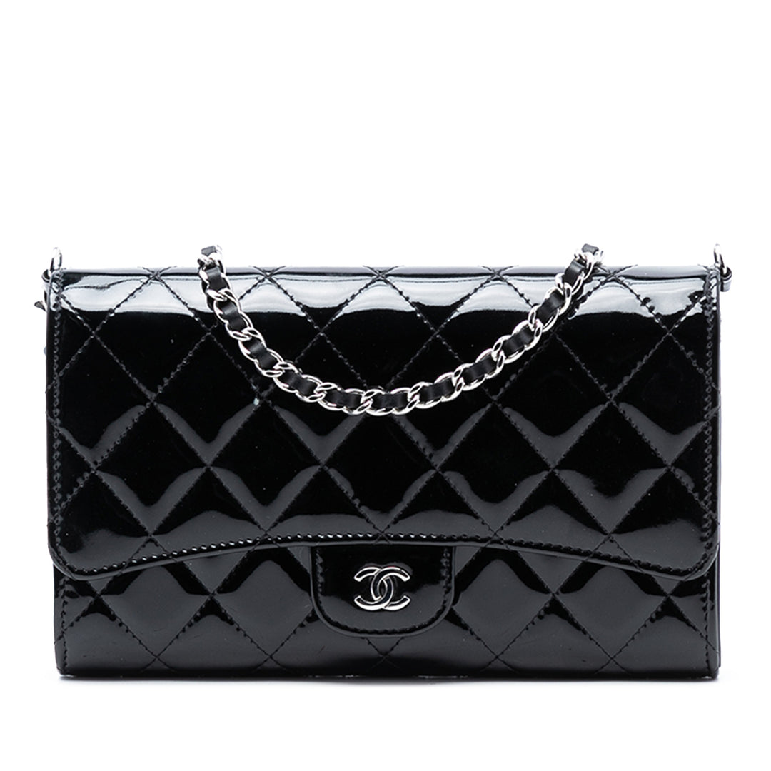Chanel Classic Cuir verni Wallet on Chain – GABY PARIS Authentique