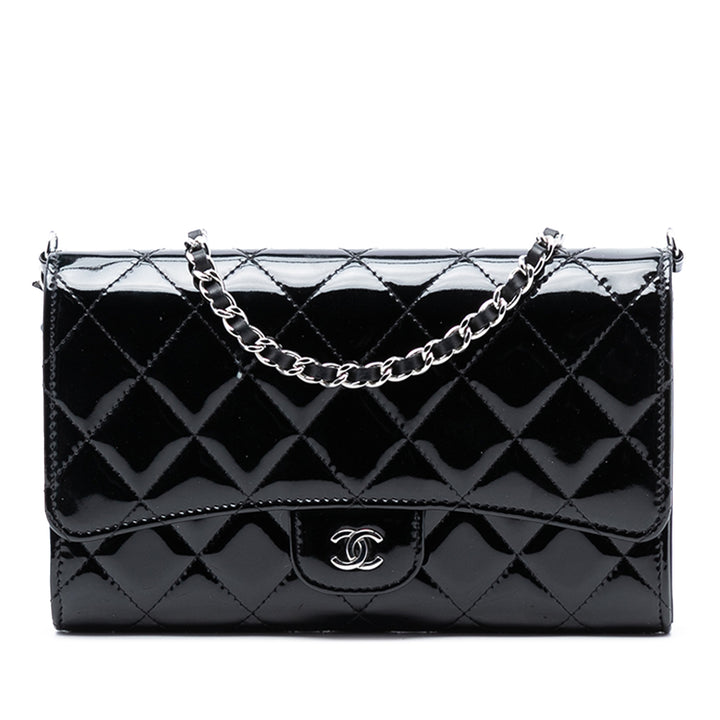 Chanel Classic Cuir verni Wallet on Chain – GABY PARIS Authentique