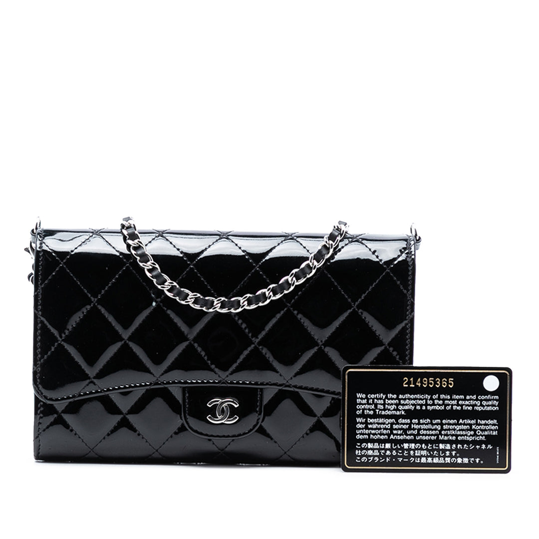 Chanel Classic Cuir verni Wallet on Chain – GABY PARIS Authentique