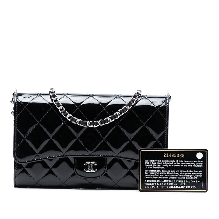 Chanel Classic Cuir verni Wallet on Chain – GABY PARIS Authentique