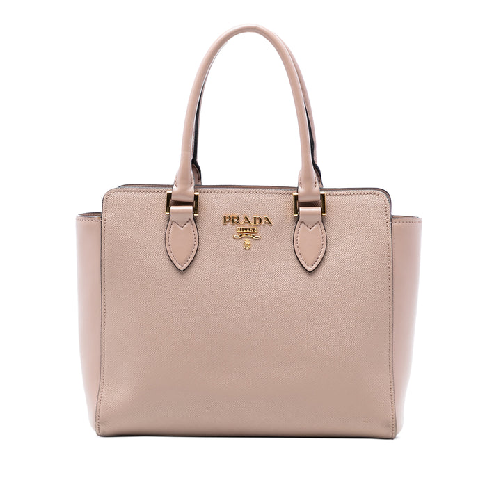 Prada Soft Veau à finitions Saffiano Lux Open Convertible Cabas