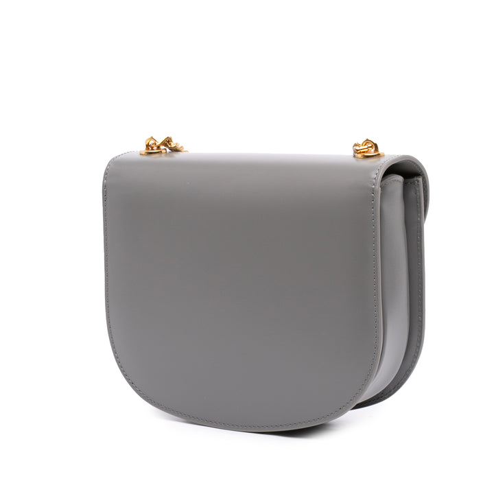 brillant Triomphe Besace Clea Chaîne Sac Teen Cuir de veau Gris