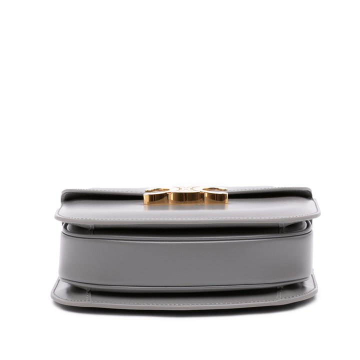 brillant Triomphe Besace Clea Chaîne Sac Teen Cuir de veau Gris