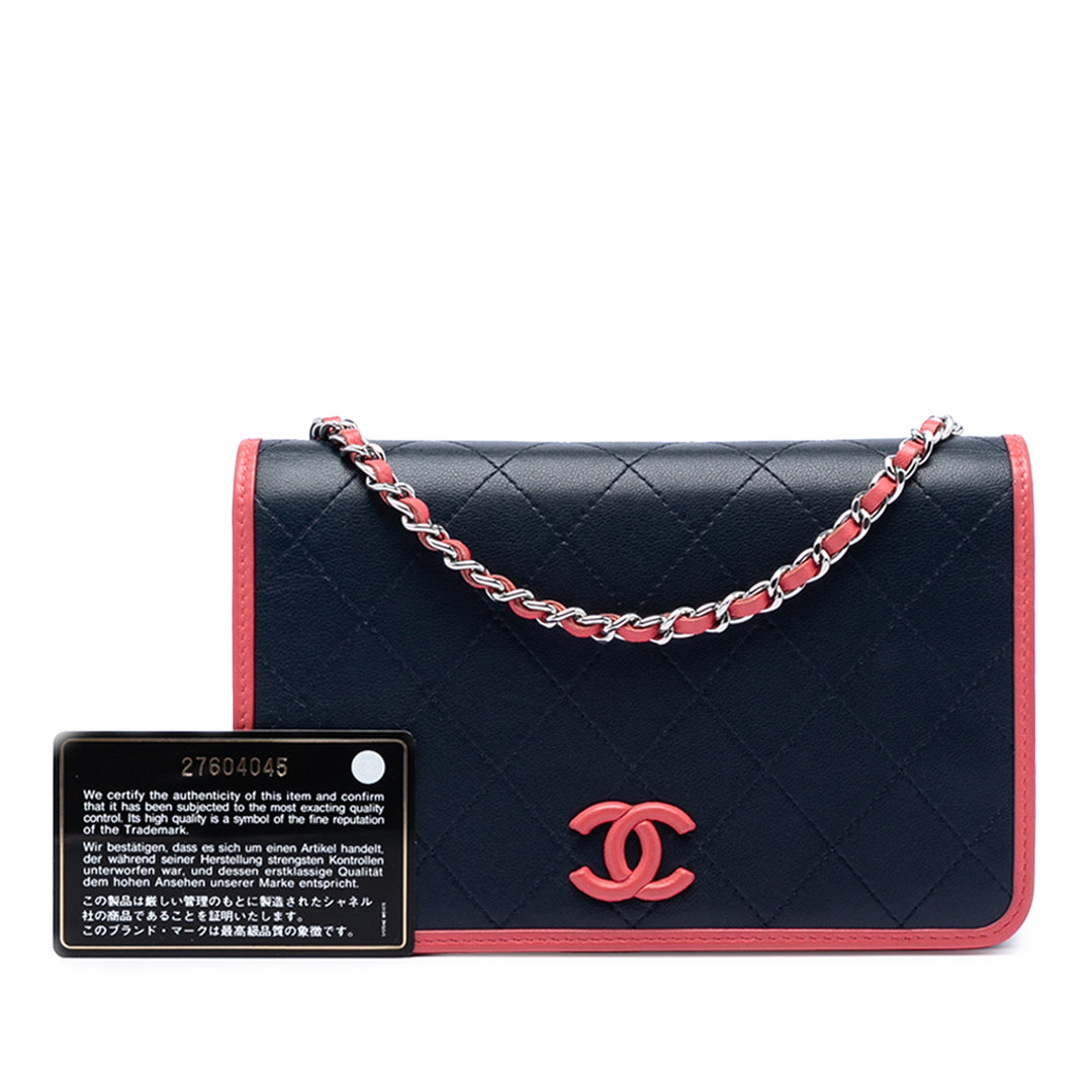 Chanel Matelassé Cuir d’agneau Color Pop CC Wallet on Chain