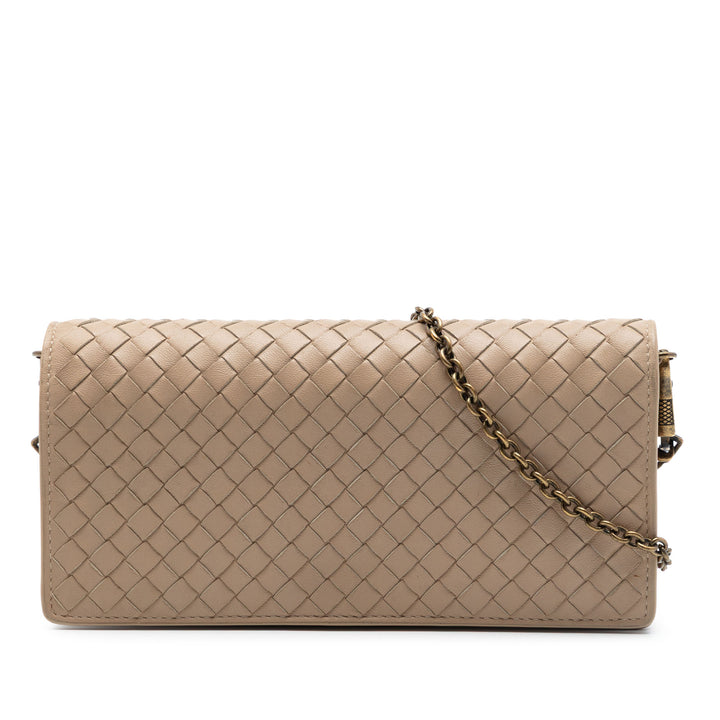Bottega Veneta Nappa Intrecciato Wallet on Chain
