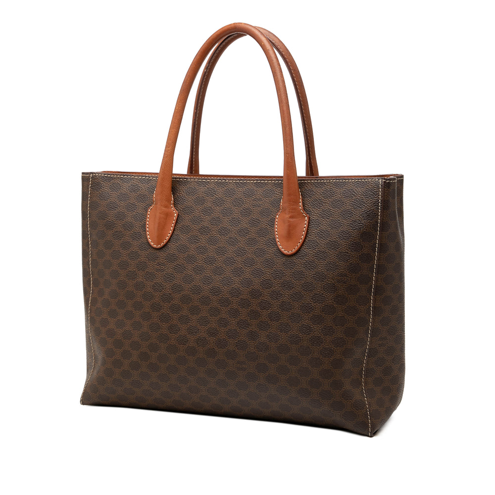 Celine Macadam Cabas Toile enduite Marron – vue 2 – GABY PARIS