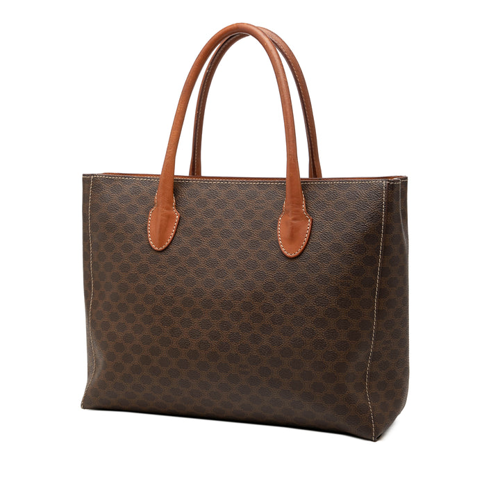 Celine Macadam Cabas Toile enduite Marron – vue 2 – GABY PARIS