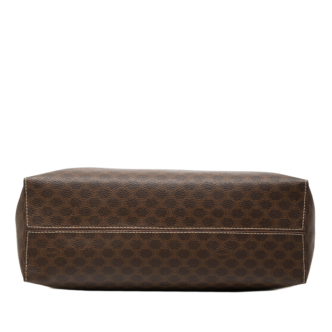 Celine Macadam Cabas Toile enduite Marron – vue 3 – GABY PARIS