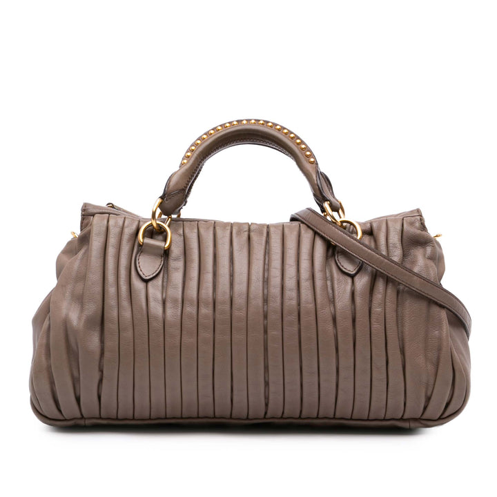 Bosco Pleated Sac nappa Marron