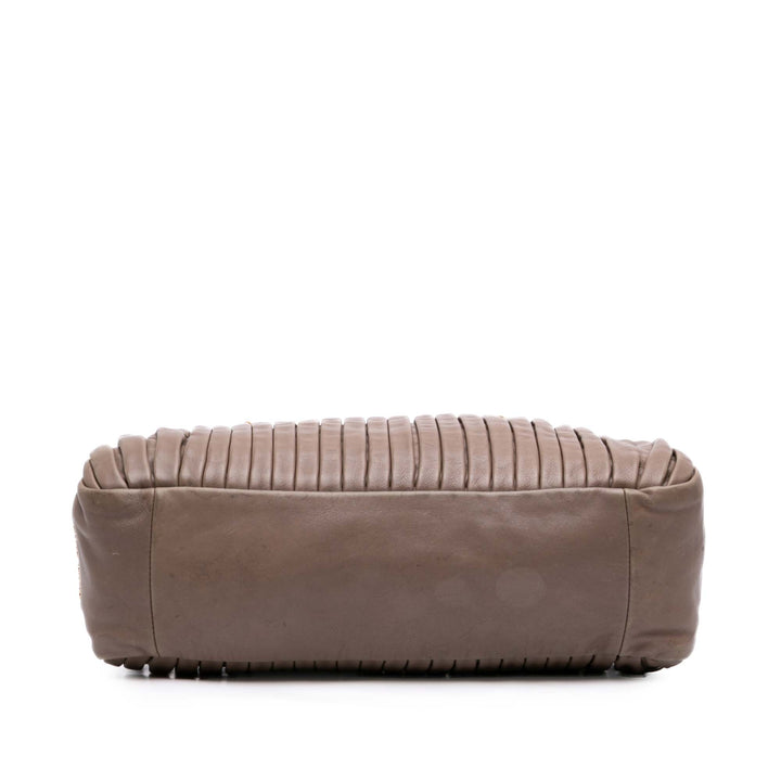 Bosco Pleated Sac nappa Marron