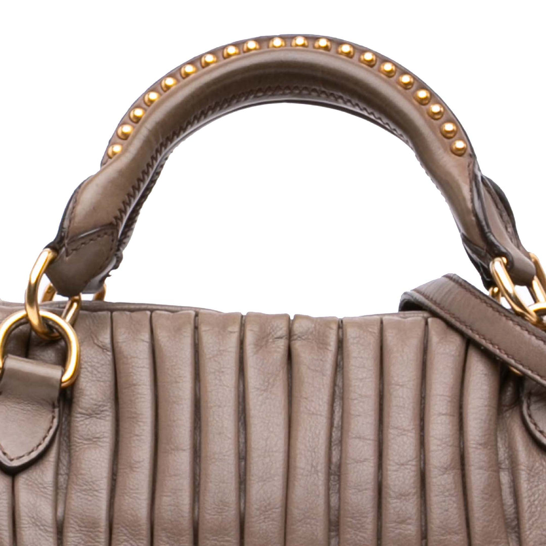 Bosco Pleated Sac nappa Marron
