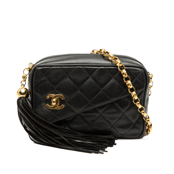 Chanel Mini CC Matelassé Cuir d’agneau Pompon Sac caméra