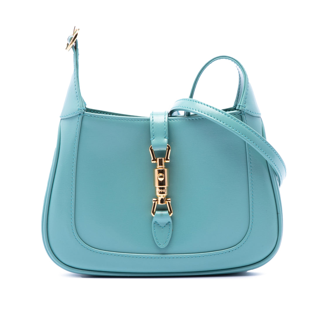 Gucci Sac bandoulière Jackie 1961 Mini Cuir de veau Bleu – vue principale – GABY PARIS
