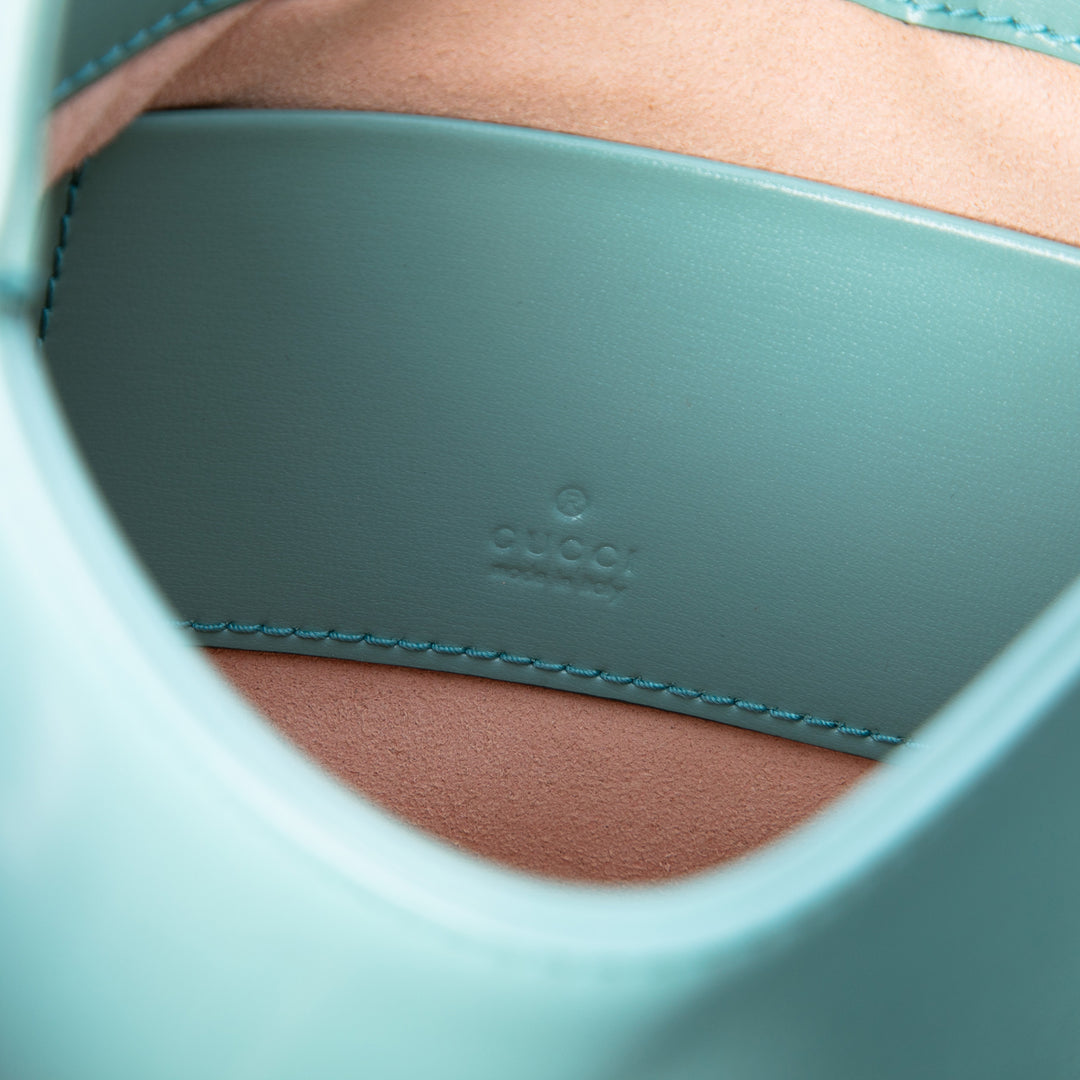 Gucci Sac bandoulière Jackie 1961 Mini Cuir de veau Bleu – vue 5 – GABY PARIS