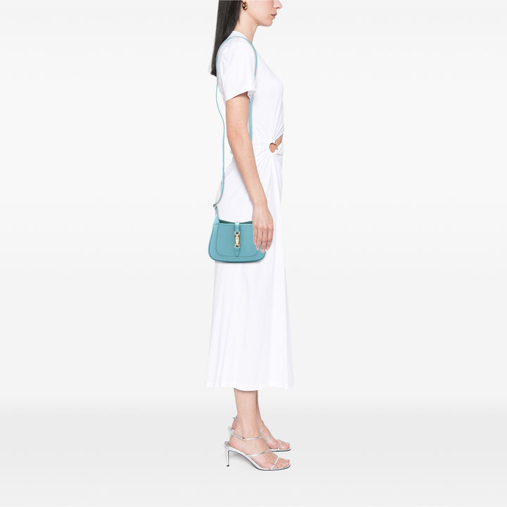 Gucci Sac bandoulière Jackie 1961 Mini Cuir de veau Bleu – vue 6 – GABY PARIS